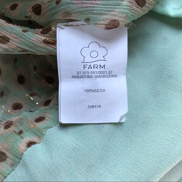 FARM Rio Dress Mini Silk Floral Lurex Ruffle US M - Picture 9 of 10